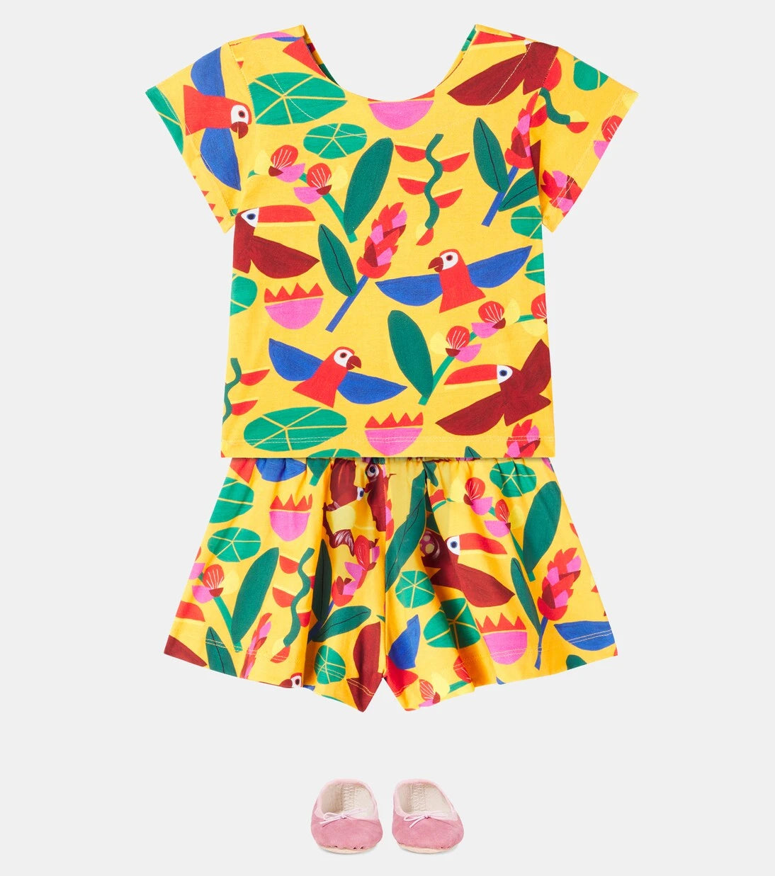Fábula - Cotton jersey T-shirt and shorts set