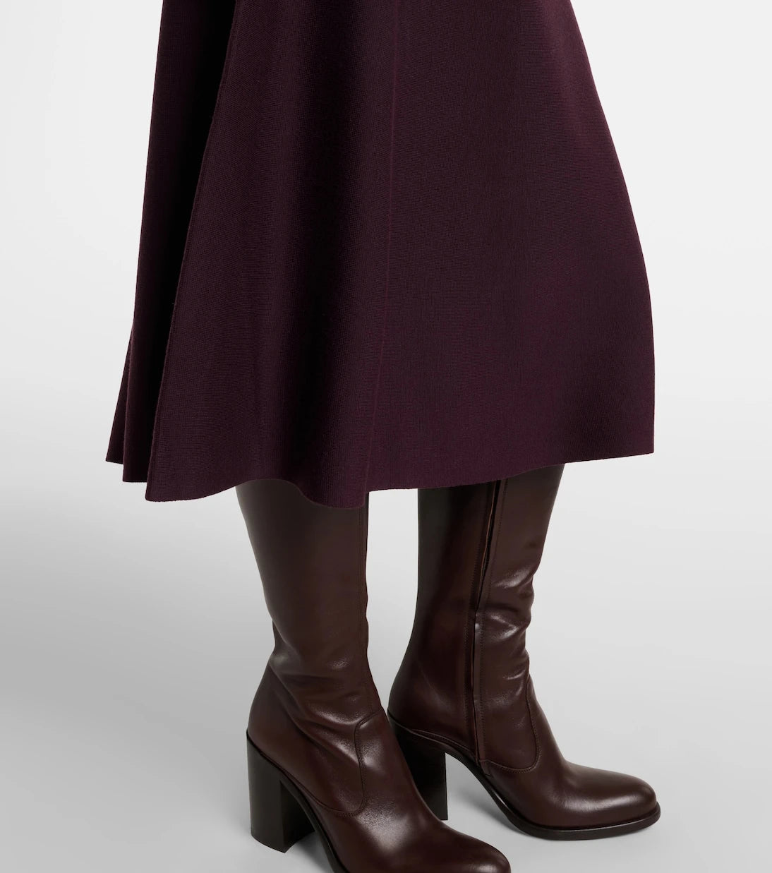 Jardin des Orangers - Virgin wool midi skirt