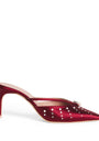 Satin Embellished Marisa Heeled Mules 70