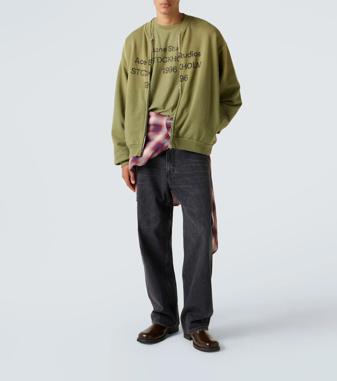 Acne Studios - Logo cotton-blend fleece sweatshirt
