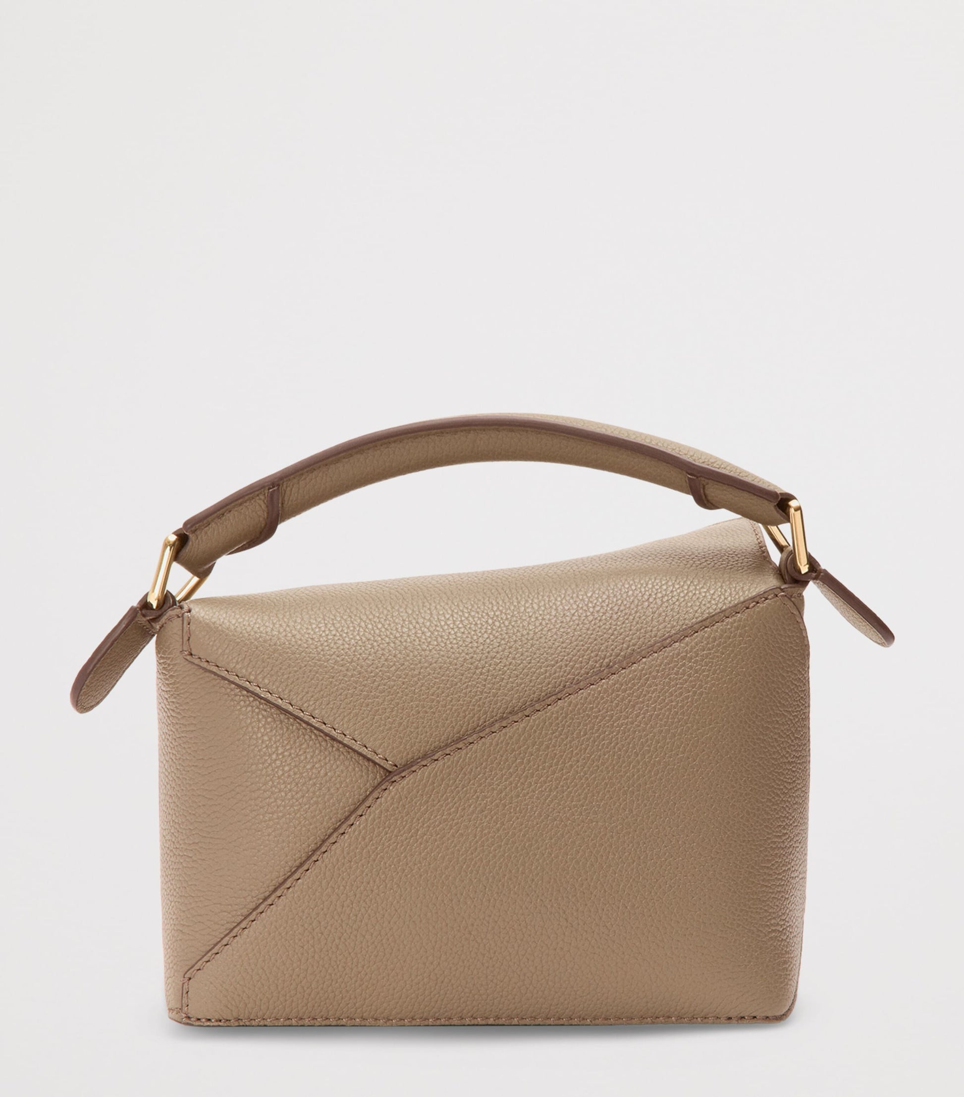 LOEWE Brown Mini Leather Puzzle Edge Top-Handle Bag