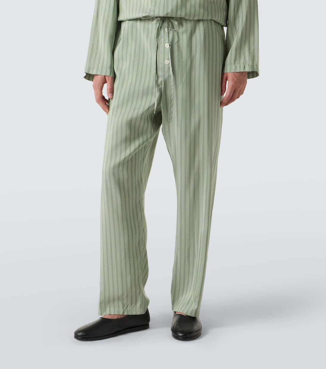 Bode - Sylvan striped silk straight pants