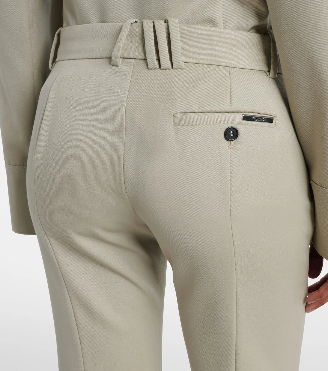 The Attico - Low-rise wool straight pants