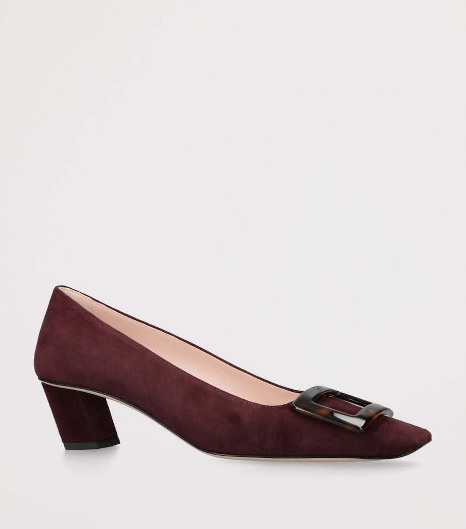 Roger Vivier Burgundy Suede Belle Vivier Pumps 45