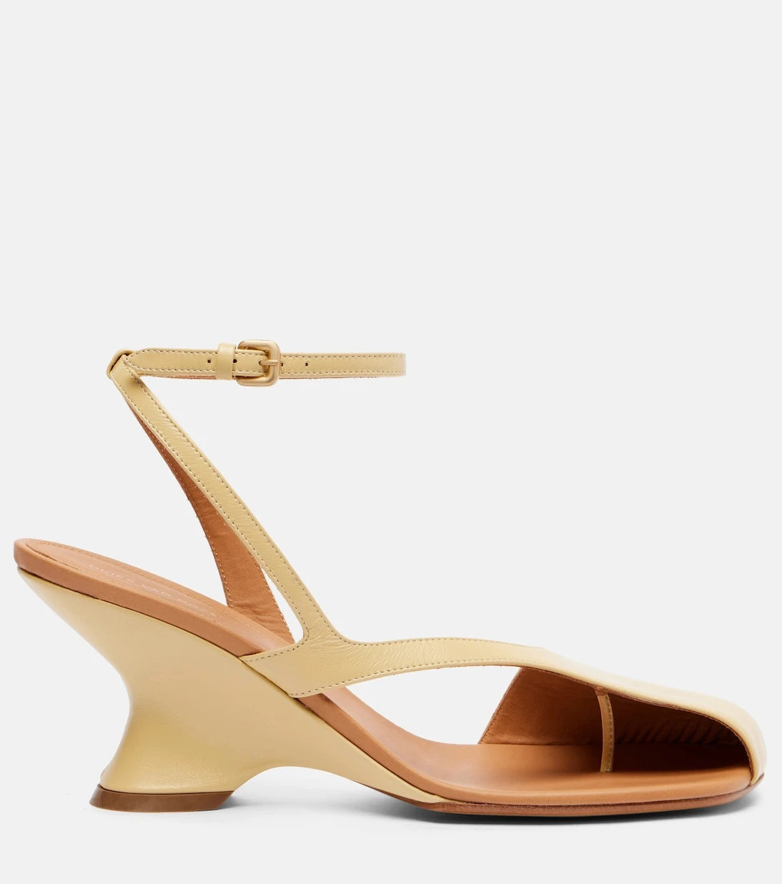 Dries Van Noten - 75 leather wedge sandals