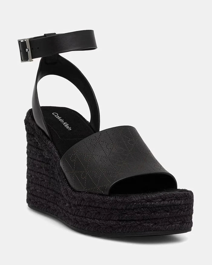 Calvin Klein WEDGE ESPAD 70 AOP LTH Sandalet