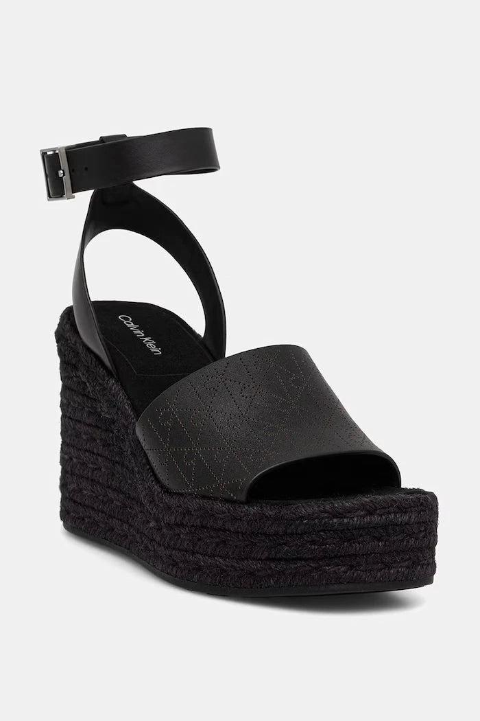 Calvin Klein WEDGE ESPAD 70 AOP LTH Sandalet
