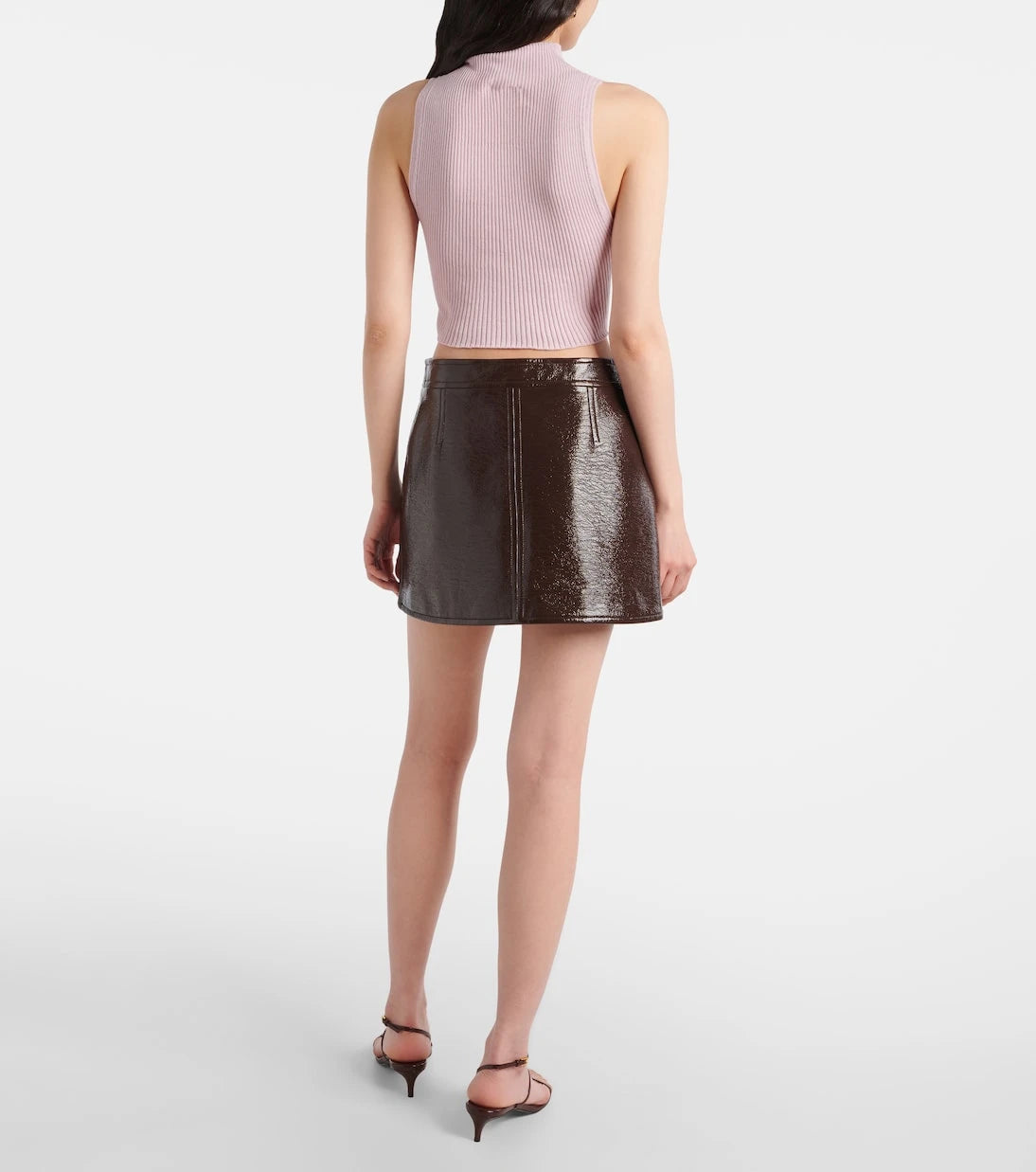 Courrèges - Ribbed cotton and wool tank top