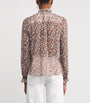 ME+EM Multi Silk-Blend Jacquard Blouse