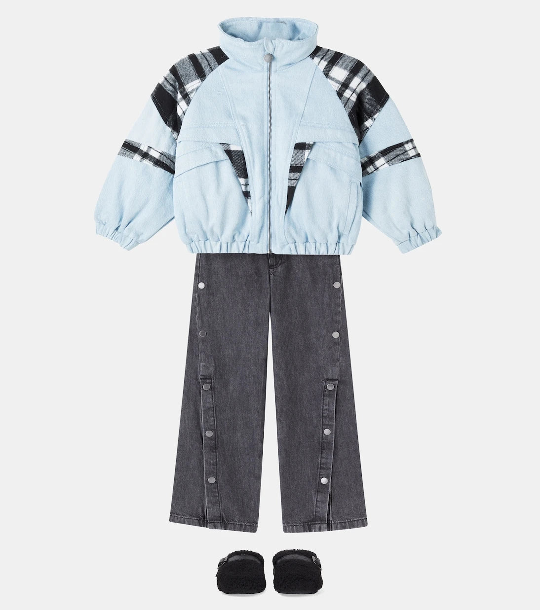 Stella McCartney Kids - Embroidered wide-leg jeans