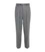 Cashmere Pleated Straight Trousers