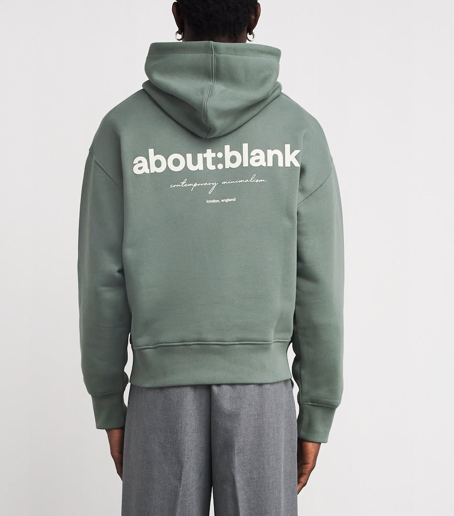 Cotton Logo Hoodie SAGE/ECRU