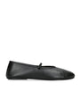 The Row Black Elastic Ballet Flats