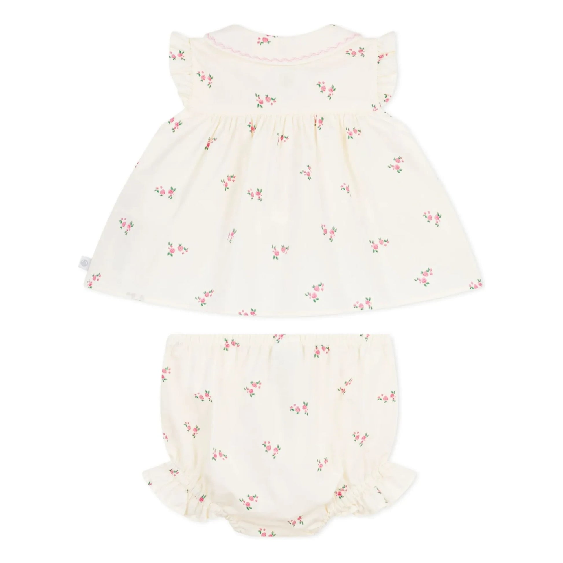 Petit Bateau - Organic cotton poplin blouse and bloomer set | Ecru