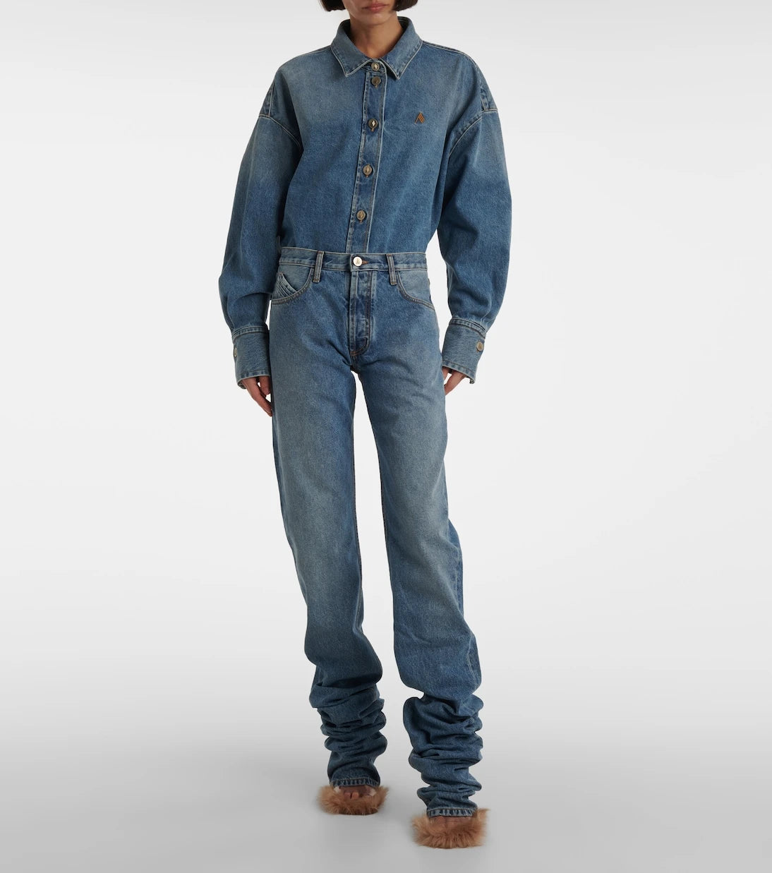 The Attico - Mid-rise straight jeans