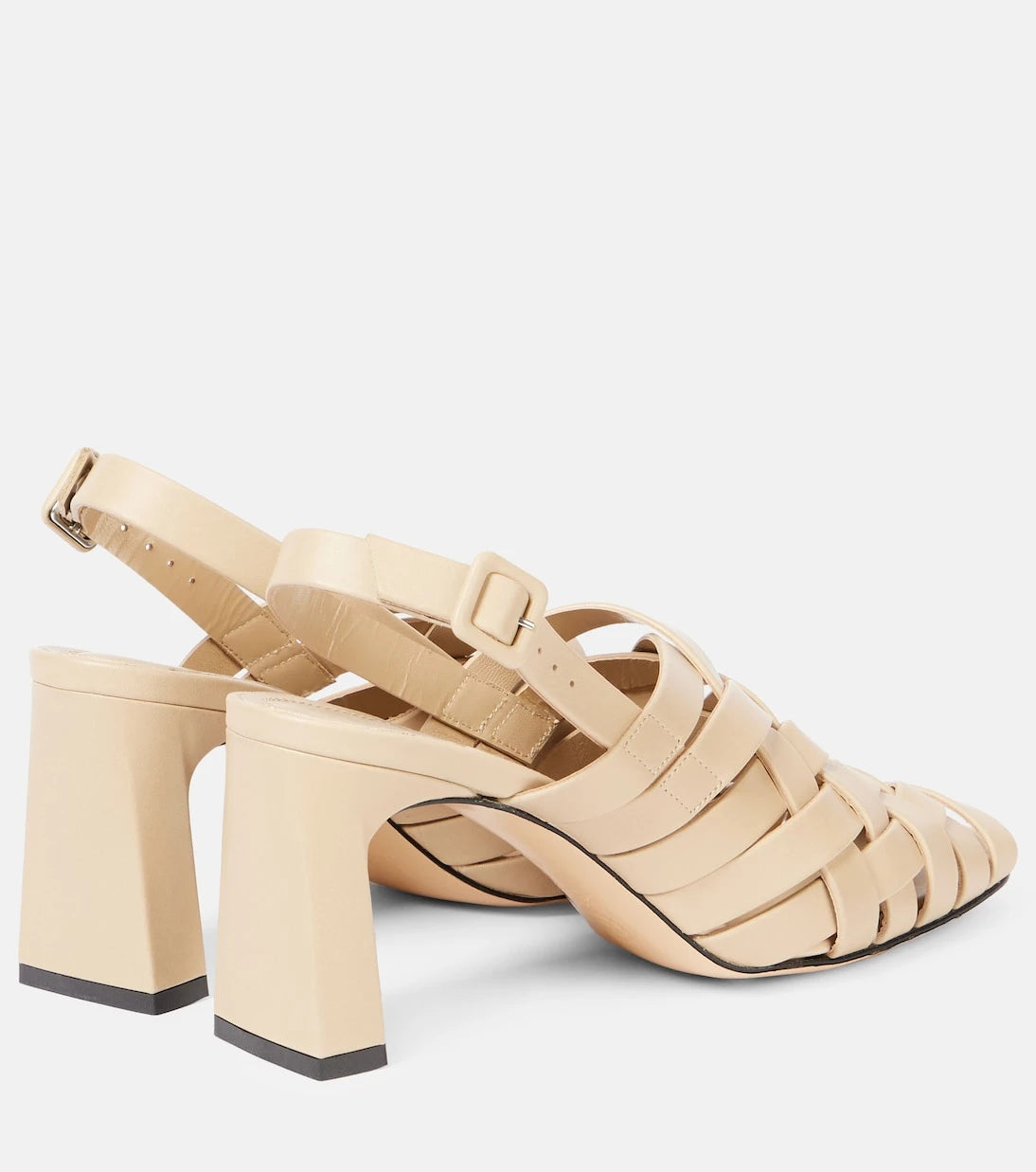 Souliers Martinez - Leona 80 leather slingback pumps