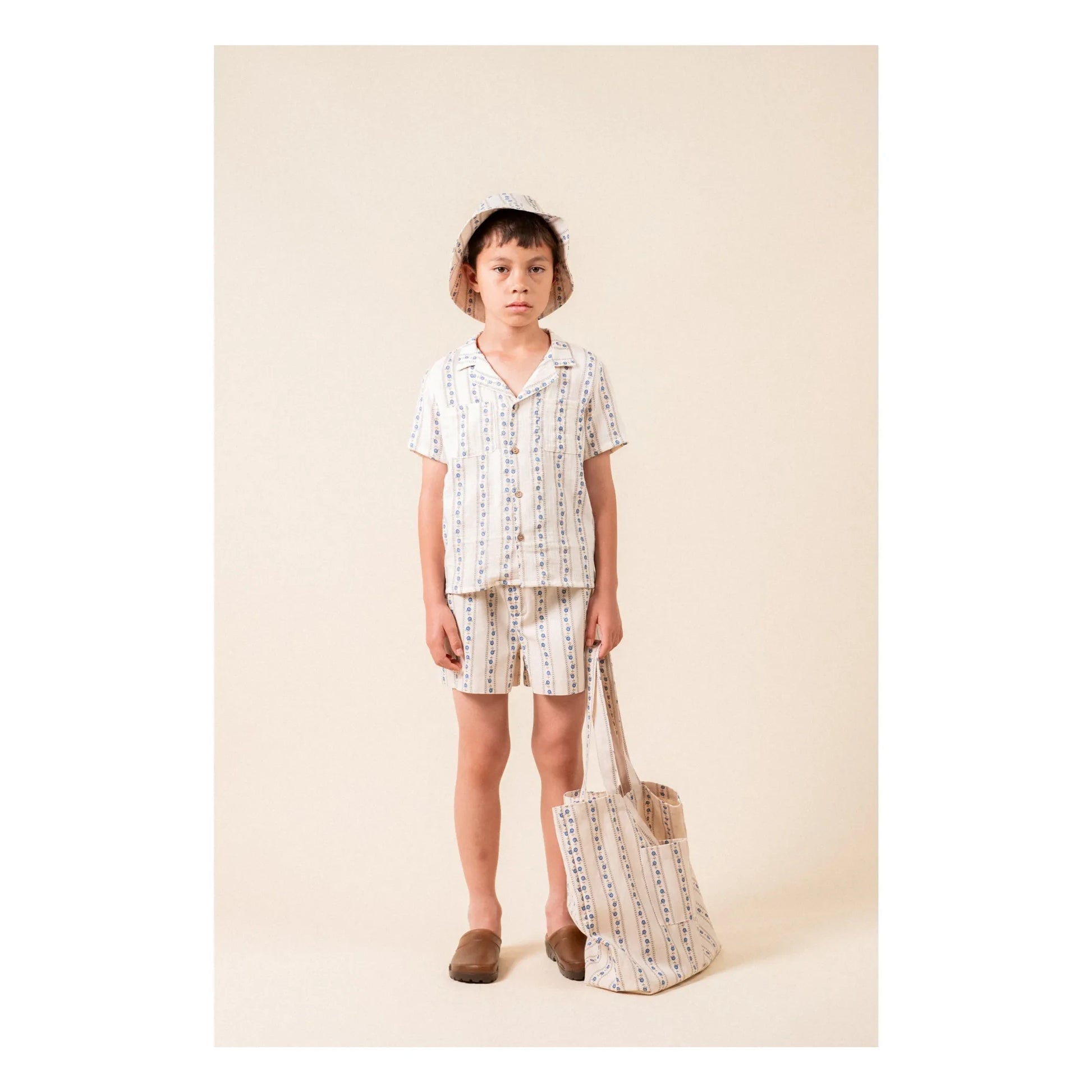 birinit - Bermuda shorts Sariñena Flowers | Ivory