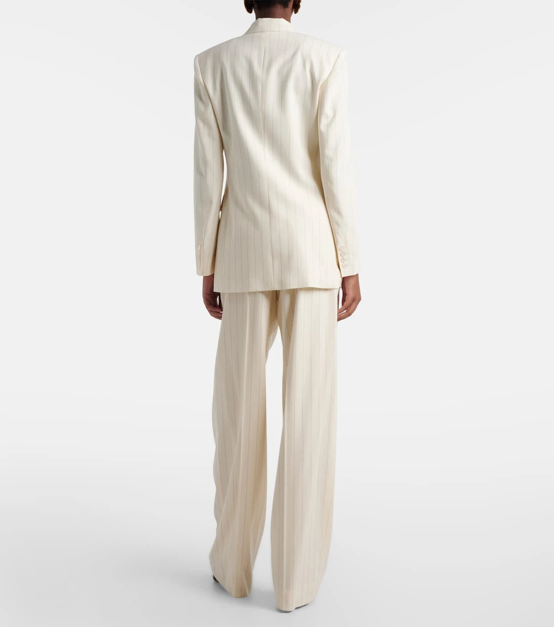 Ralph Lauren Collection - Striped high-rise wool wide-leg pants