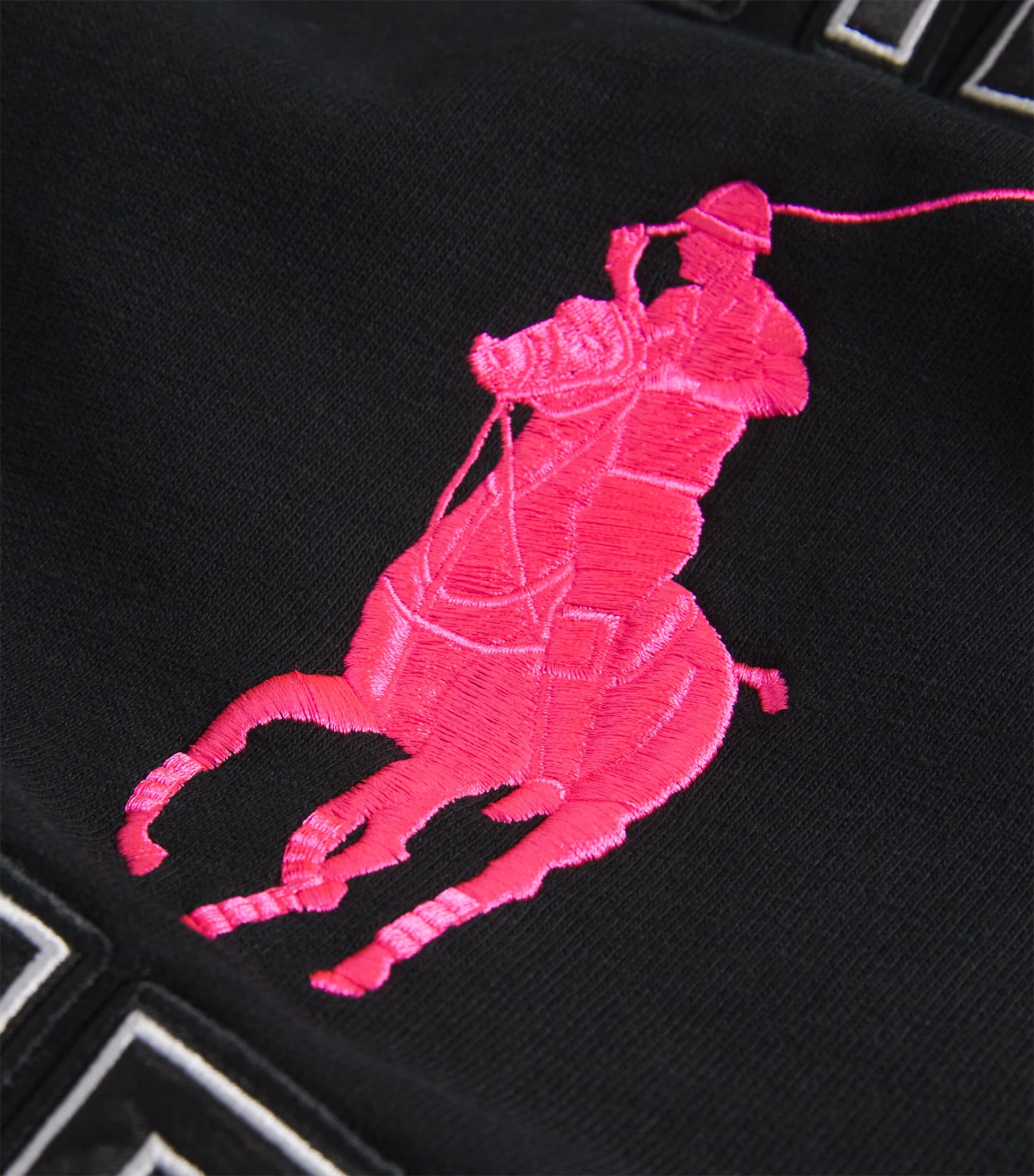 Cotton-Blend Fleece Polo Pony Quarter-Zip Sweater