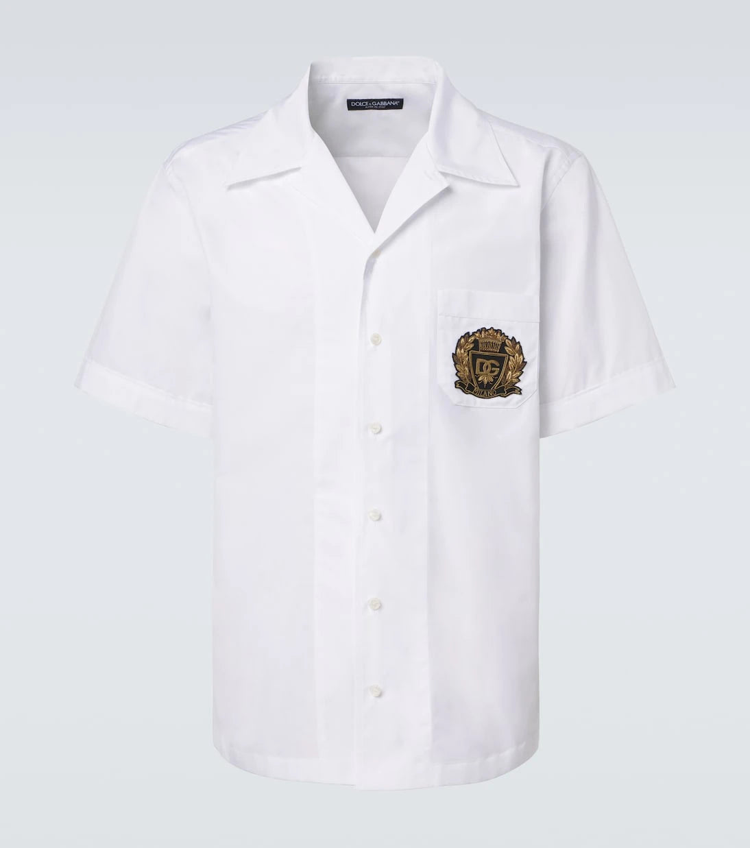 Dolce&Gabbana - Logo cotton poplin bowling shirt