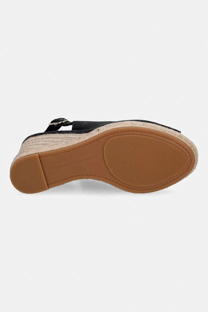 Tommy Hilfiger eğimli platformlu sandalet FLAG HIGH WEDGE ESPAD SLINGBACK