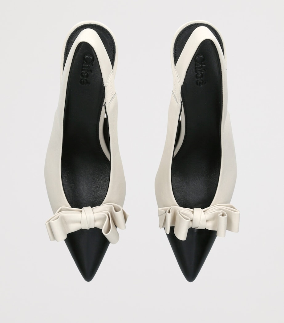 Chloé Leather Alba Slingback Heels 80