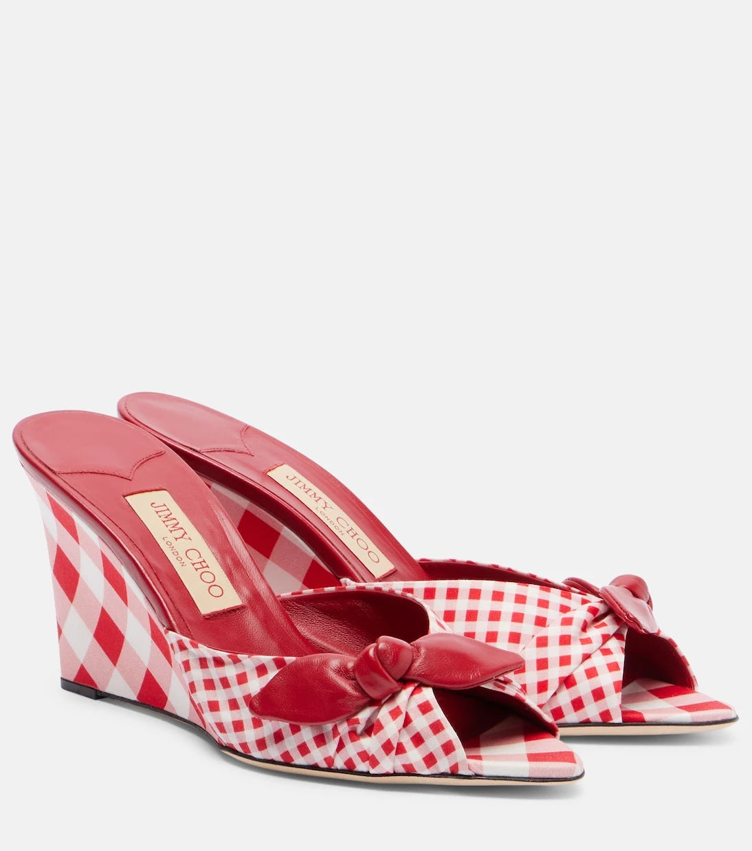 Jimmy Choo - Livi ekose dolgu topuk terlik
