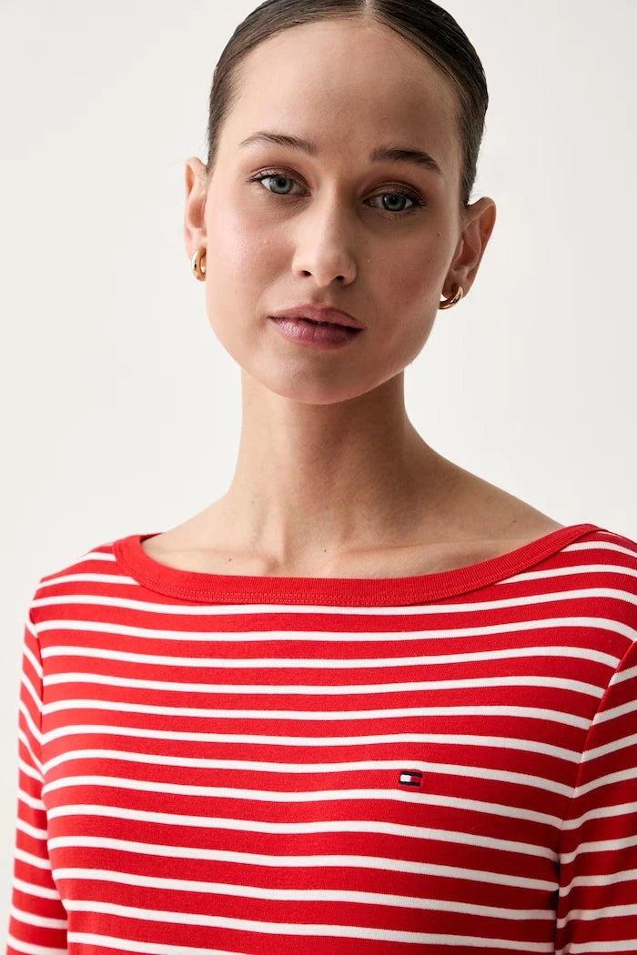 Tommy Hilfiger uzun kollu kadın pamuk bluz