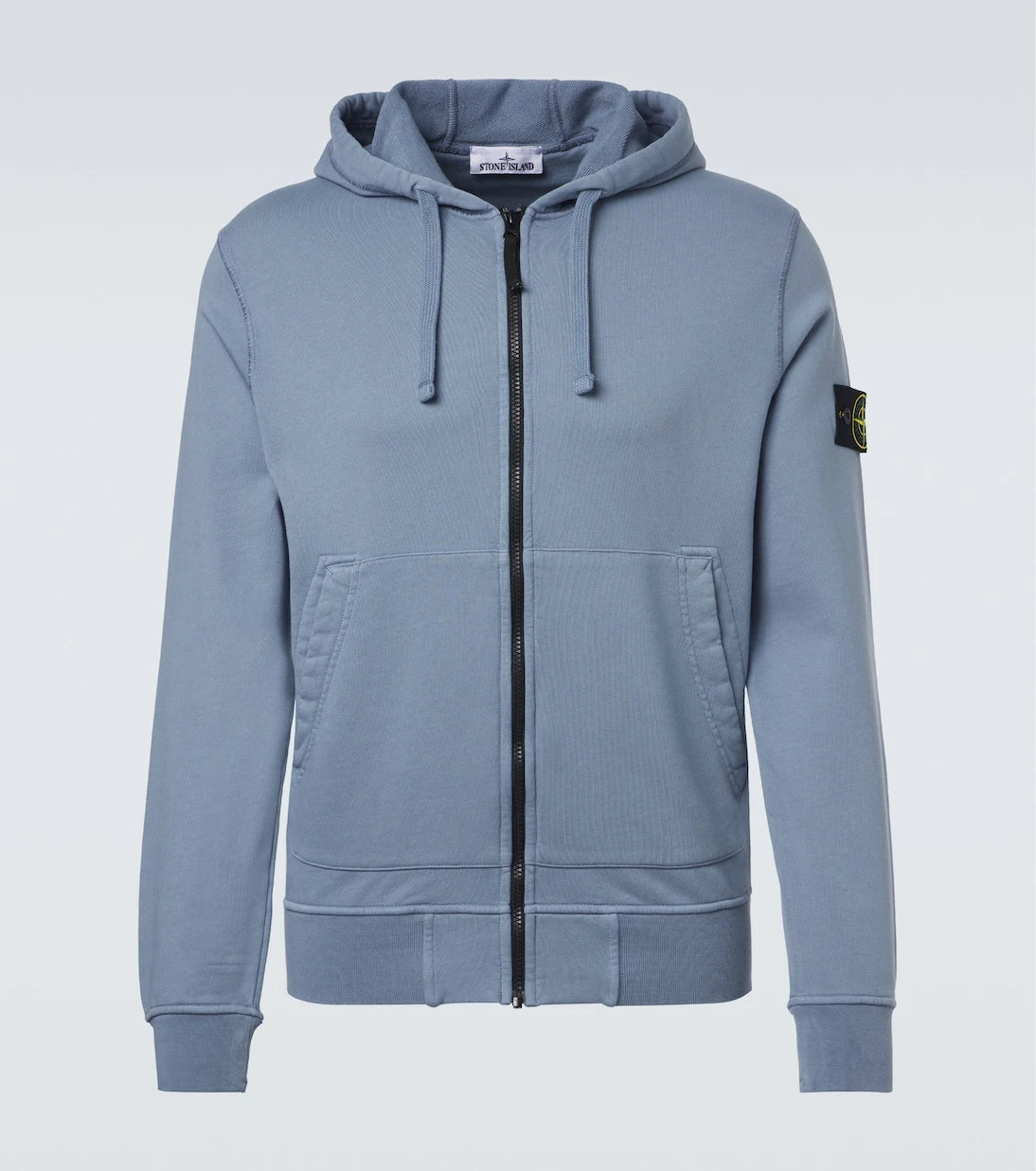 Stone Island - هودي بسحاب من قطن الجيرسي