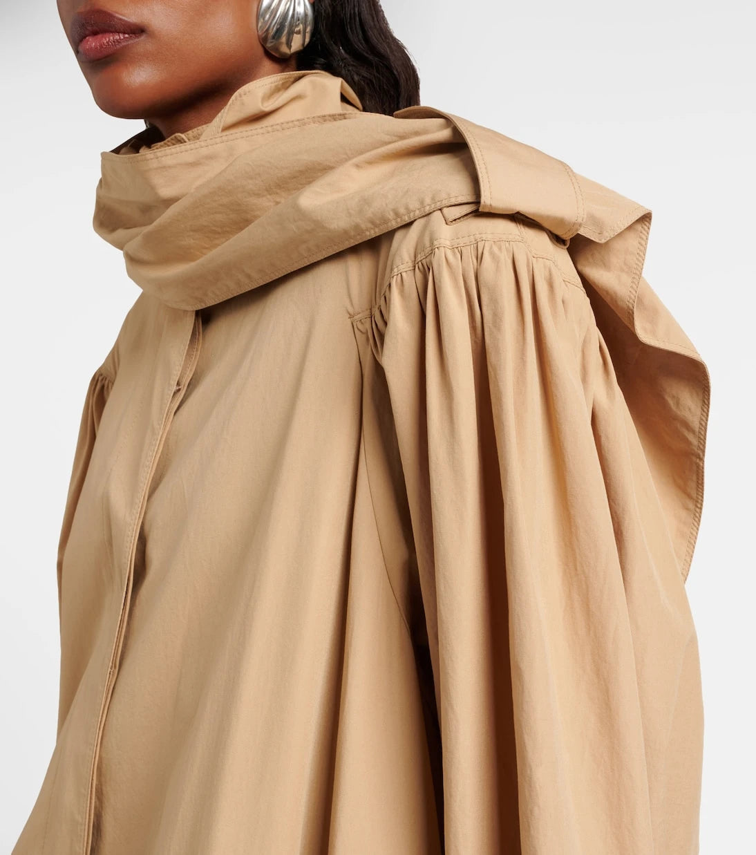 Chloé - Scarf-detail cotton coat