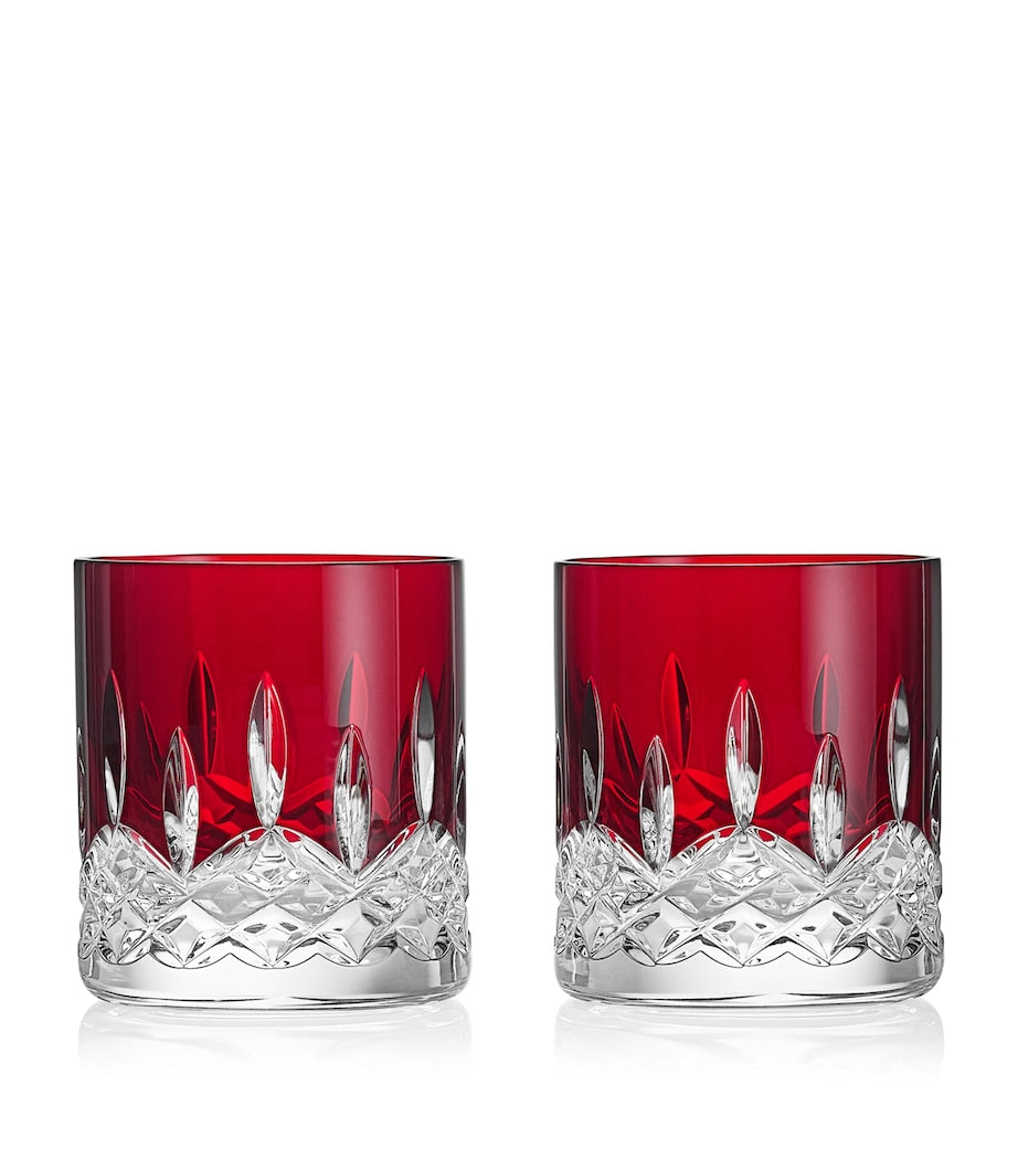 Set of 2 Crystal Lismore Straight Tumblers (180ml)