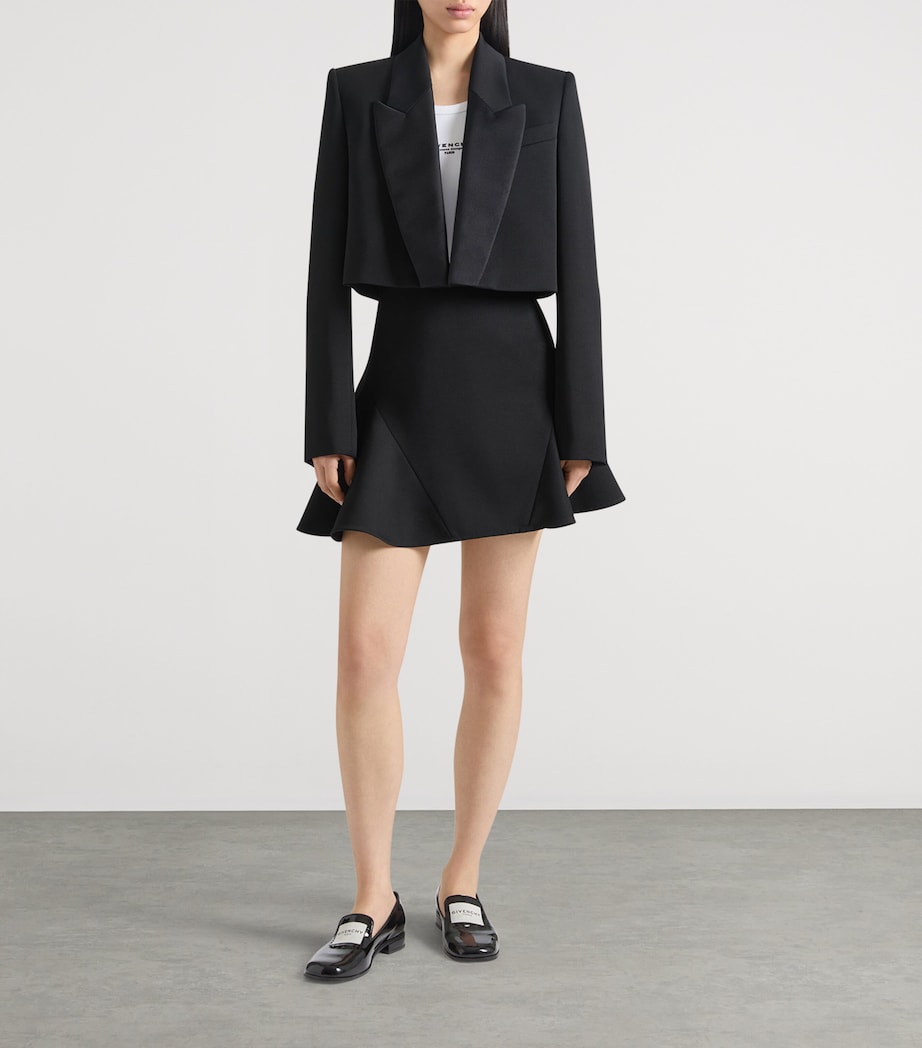 Givenchy Black Wool Mini Skirt