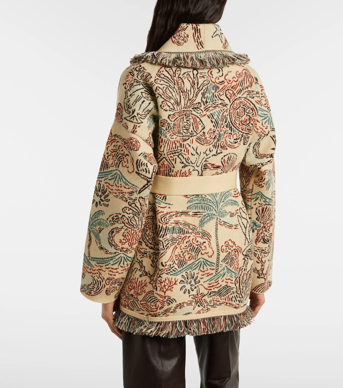 Alanui - Sketched By The Sea wool cardigan