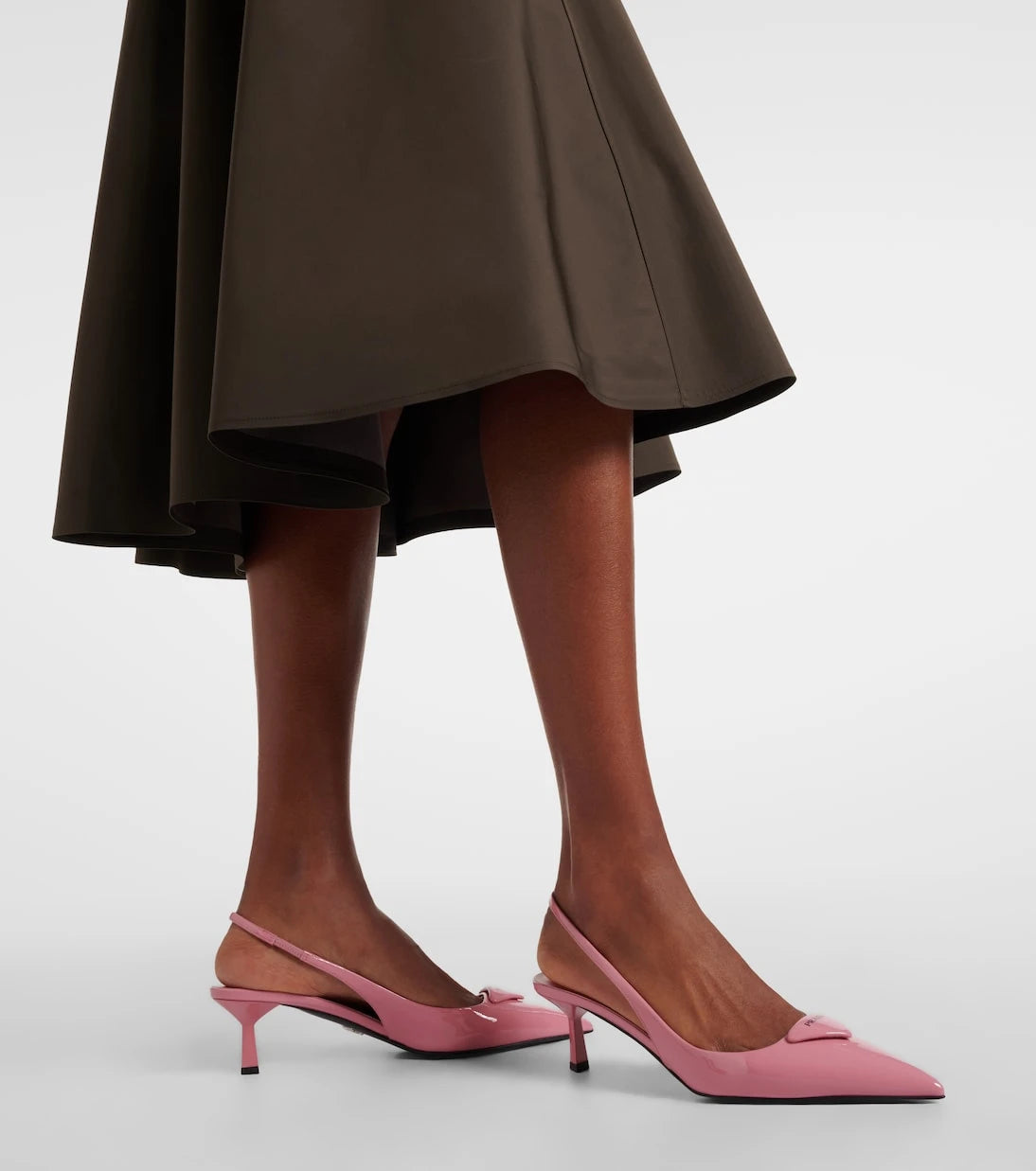 Prada - Patent leather slingback pumps