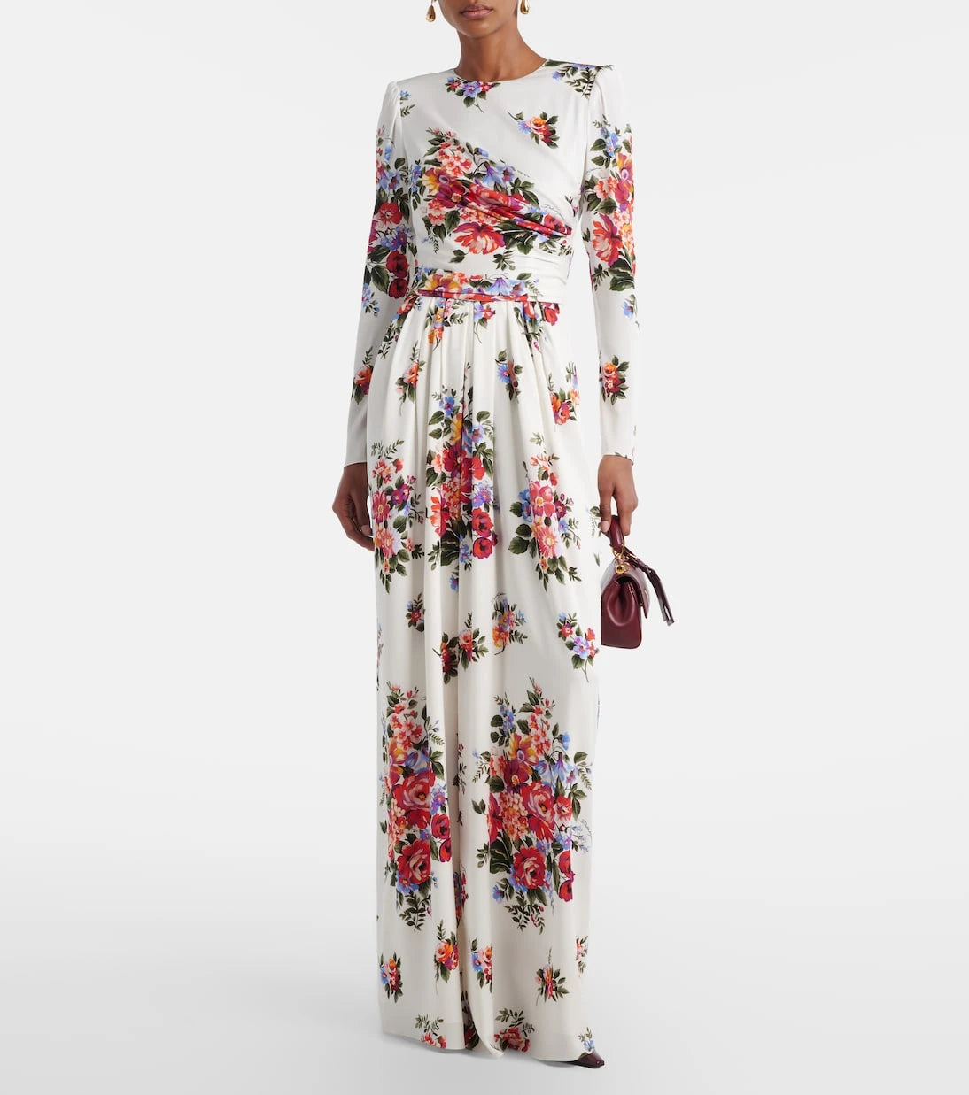 Dolce&Gabbana - Floral silk-blend charmeuse gown
