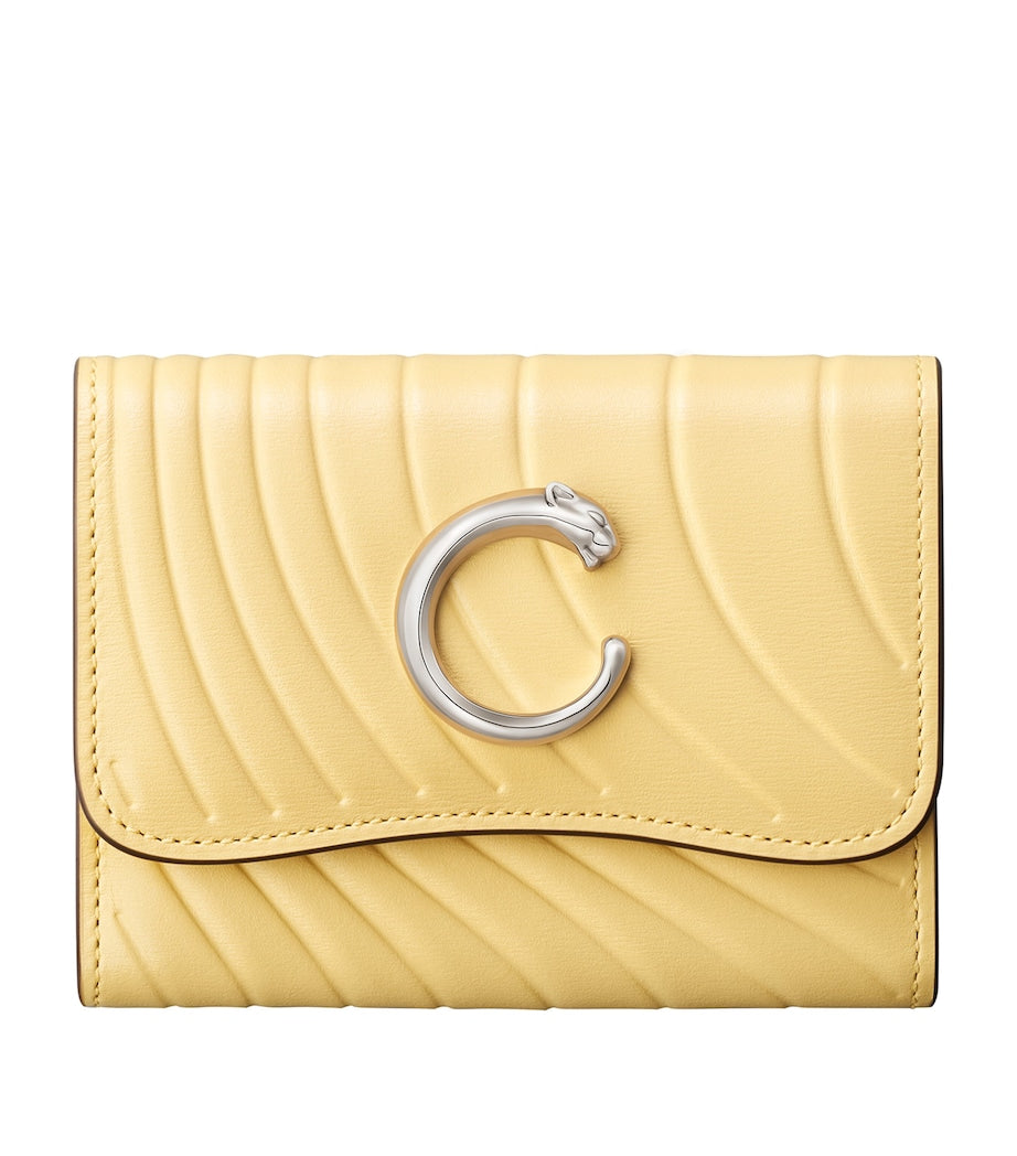 Yellow Mini Quilted Panthère de Cartier Wallet