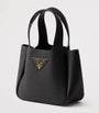 Black Mini Leather Top-Handle Bag