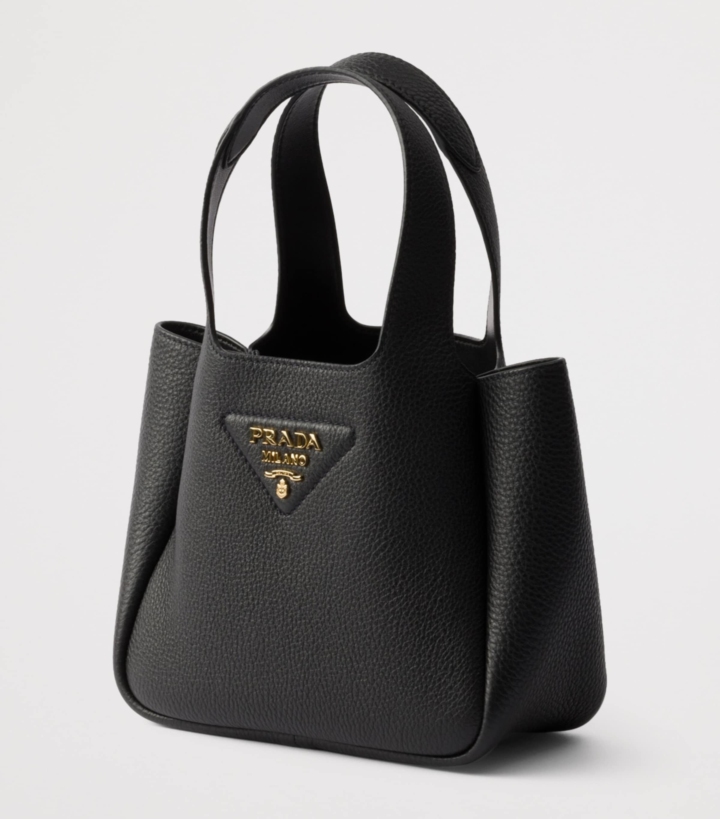 Black Mini Leather Top-Handle Bag