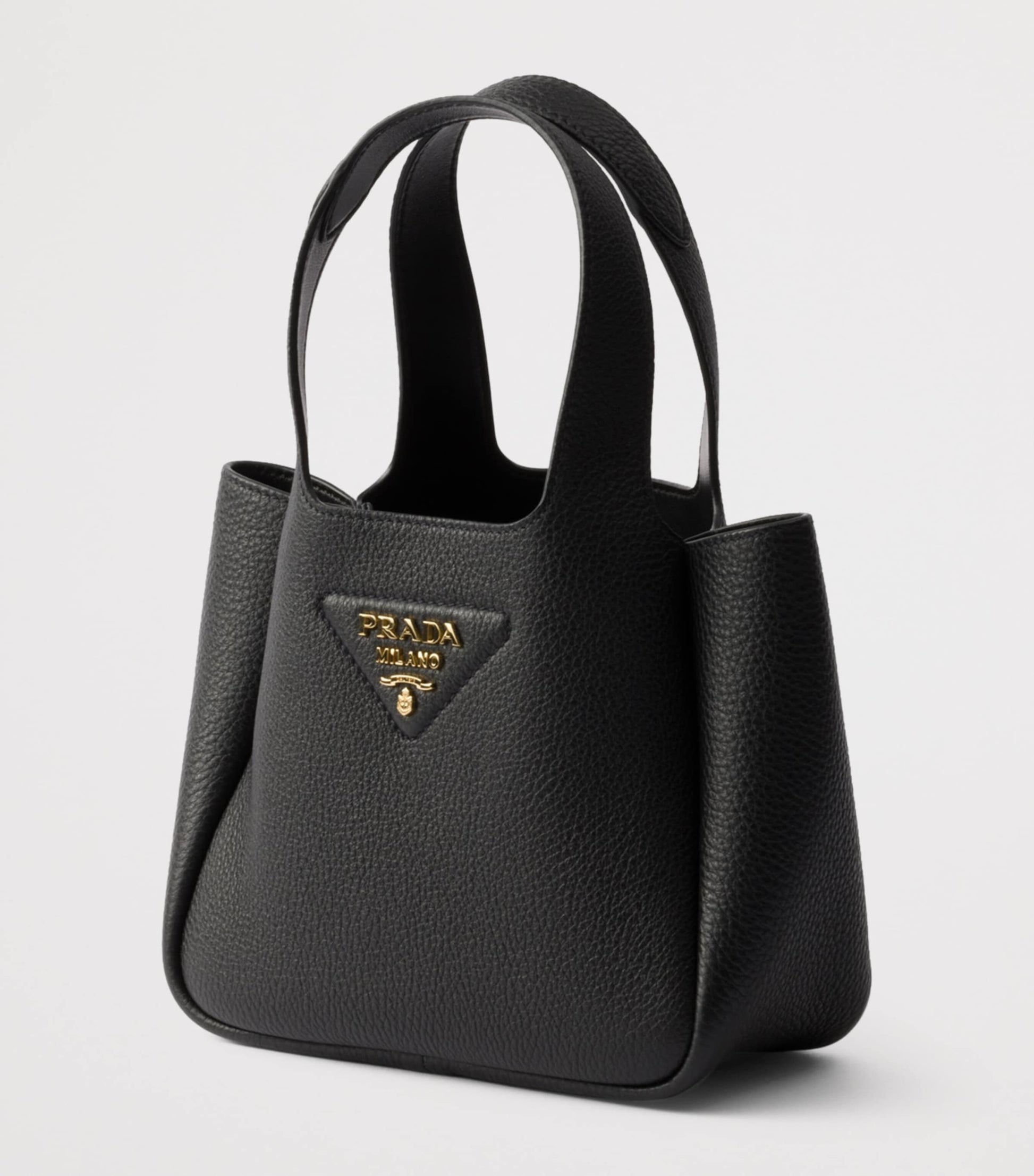 Black Mini Leather Top-Handle Bag