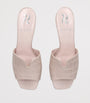 Beige Leather Croc-Embossed Arles Mules 50