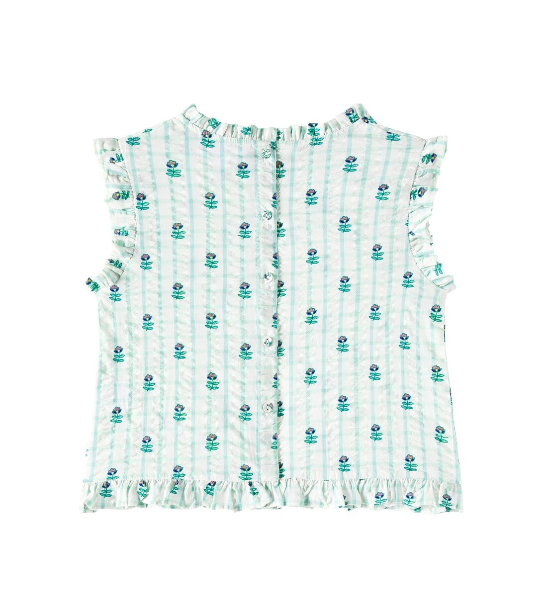 C'era Una Volta - Mika floral checked cotton shirt