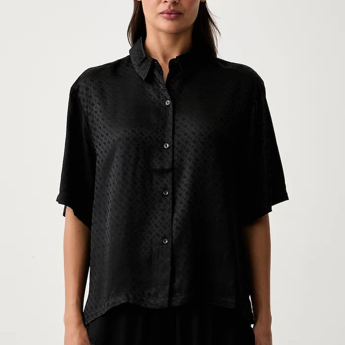 BOSS kadın viskon gömlek tipi pijama B Monogram_Top