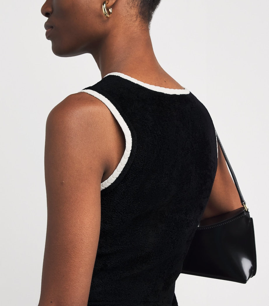 Velvet Knit Mini Dress BLACK