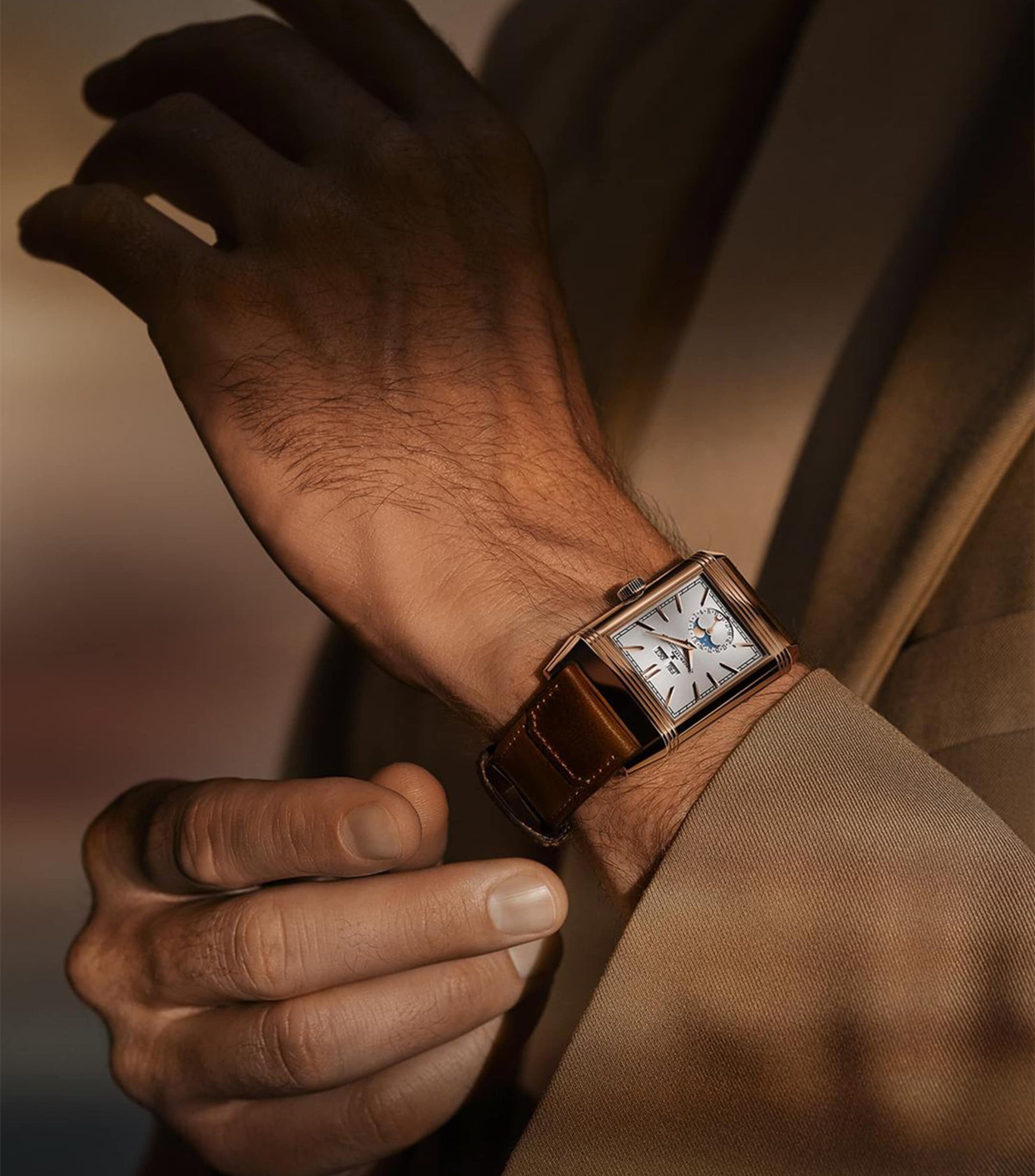 Rose Gold Reverso Tribute Duoface Calendar Watch 29.9mm