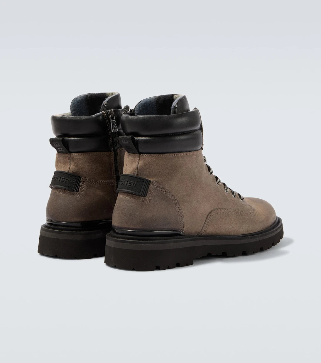 Bogner - Seoul leather-trimmed suede lace-up boots