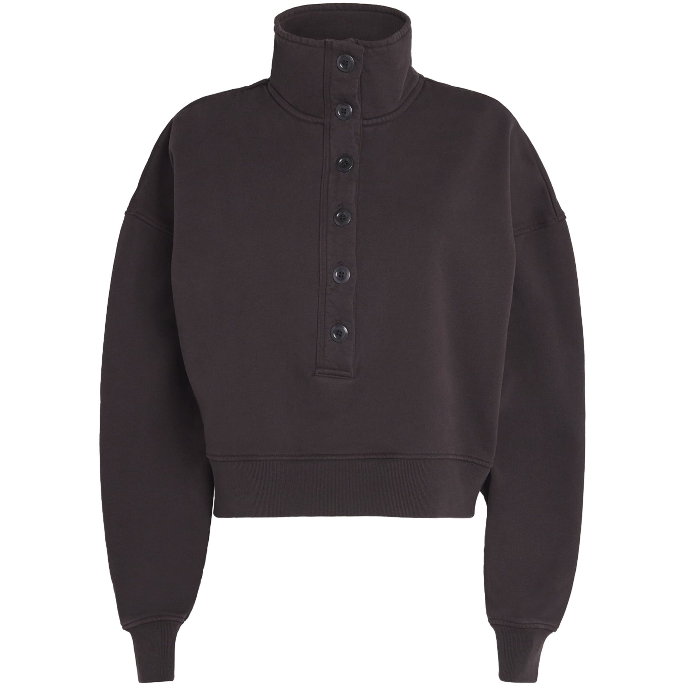Citizens of Humanity Brown Cotton Funnel-Neck Mirelle Sweatshirt