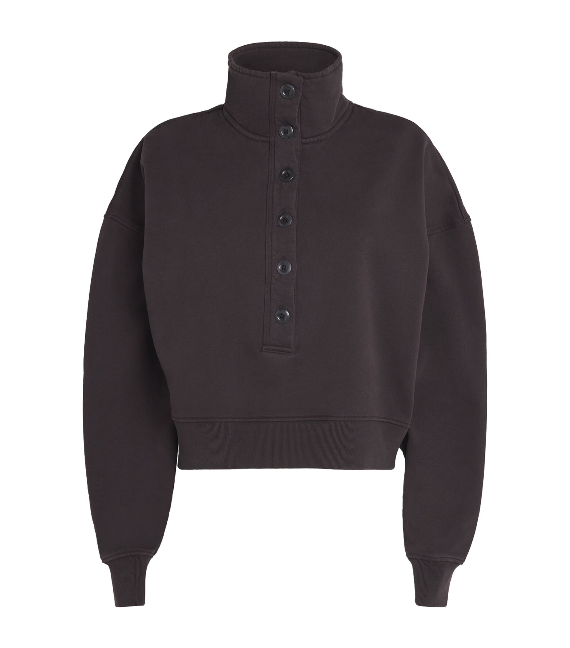 Citizens of Humanity Brown Cotton Funnel-Neck Mirelle Sweatshirt