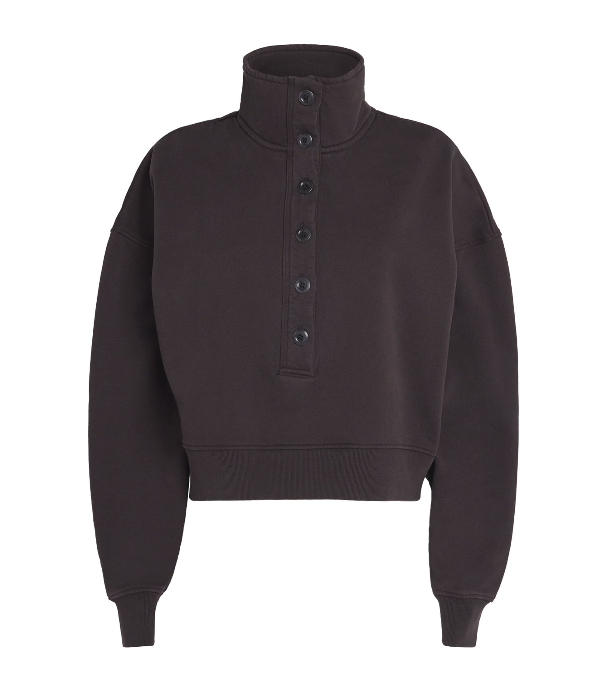 Citizens of Humanity Brown Cotton Funnel-Neck Mirelle Sweatshirt