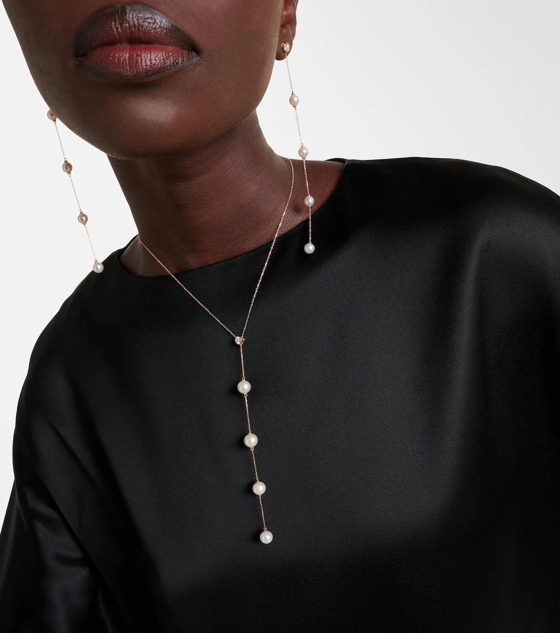 Mateo - 14kt gold necklace with diamonds and pearls