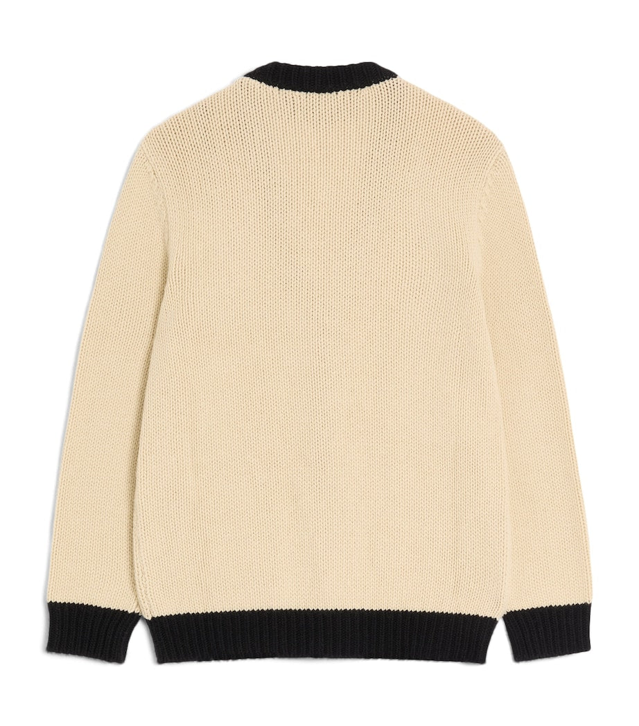 Valentino Garavani Multi Virgin Wool Contrast-Trim Cardigan